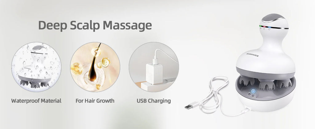 Electric Hair Scalp Massager Handheld Portable Head Scratcher Massager for Hair Growth,Deep Clean&Stress Relax,Gifts for Family