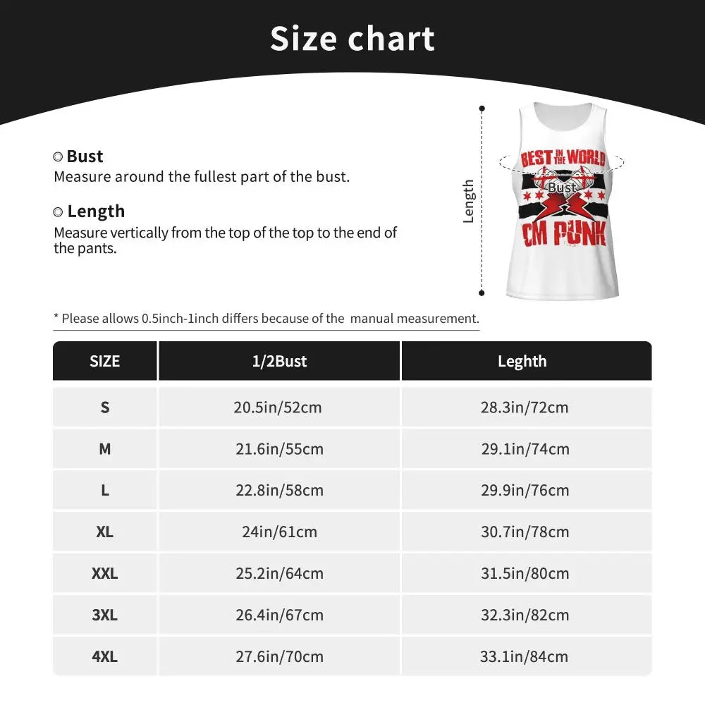 Graphic Wrestling CM Punk Best In The World Workout Tank Tops Sleeveless Shirt Bodybuilding Fitness Gym Compression Vest