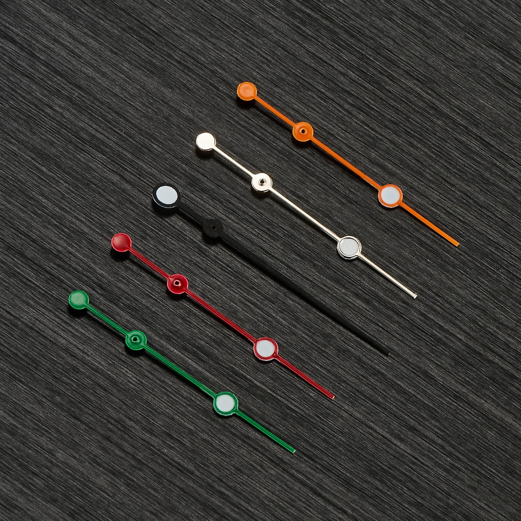NH35 Hands Watch Accessories Red Orange Blue Black Edge White Three Pin Green Glow Hands Suitable For NH35/36/4R/7S Movements