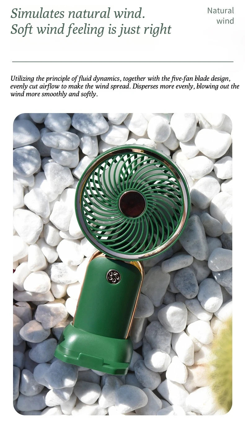 Summer Cute Cartoon Fan - Mini Portable USB Charging Handheld for Students, Outdoor Adventures & Cooling Comfort