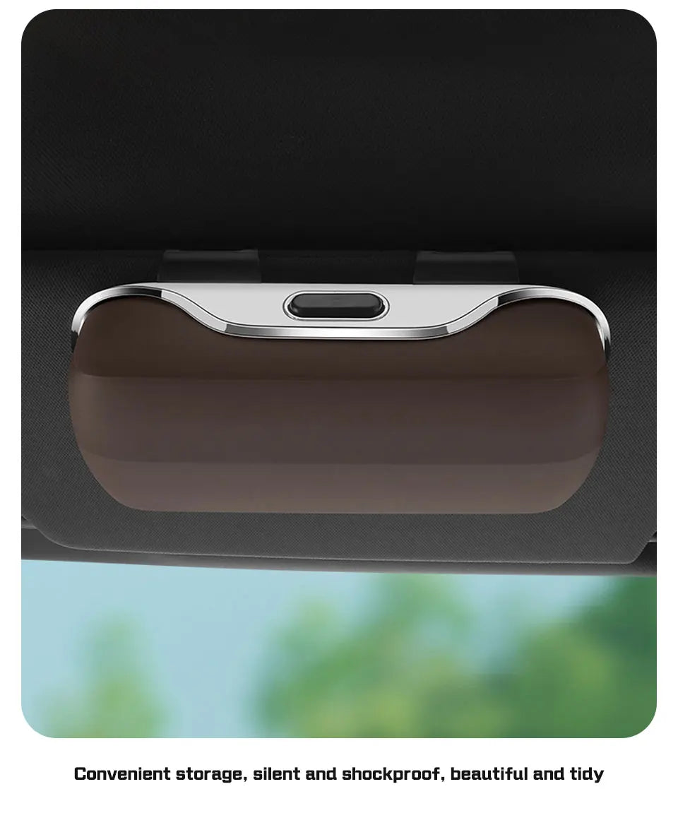 Portable Press Switch Car Glasses Box For Changan CS85 Oshan X7 CS35 PLUS UNIT UNIK CS55 CS95 Eyeglasse Case Sunglasses Holder