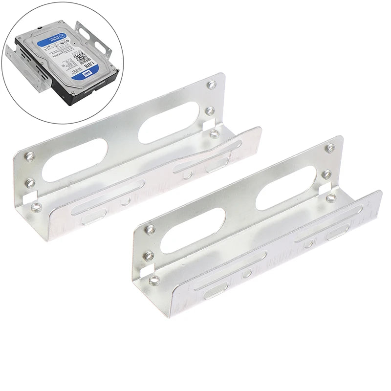 2PCS 3.5 To 5.25 Optical Drive Expansion Holder Hard Drive Rack Bracket Caddy Bay For SSD M.2 HDD Desktop Hard Drive Bracket