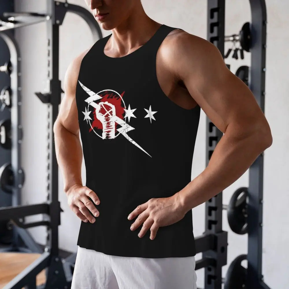 Graphic Wrestling CM Punk Best In The World Workout Tank Tops Sleeveless Shirt Bodybuilding Fitness Gym Compression Vest