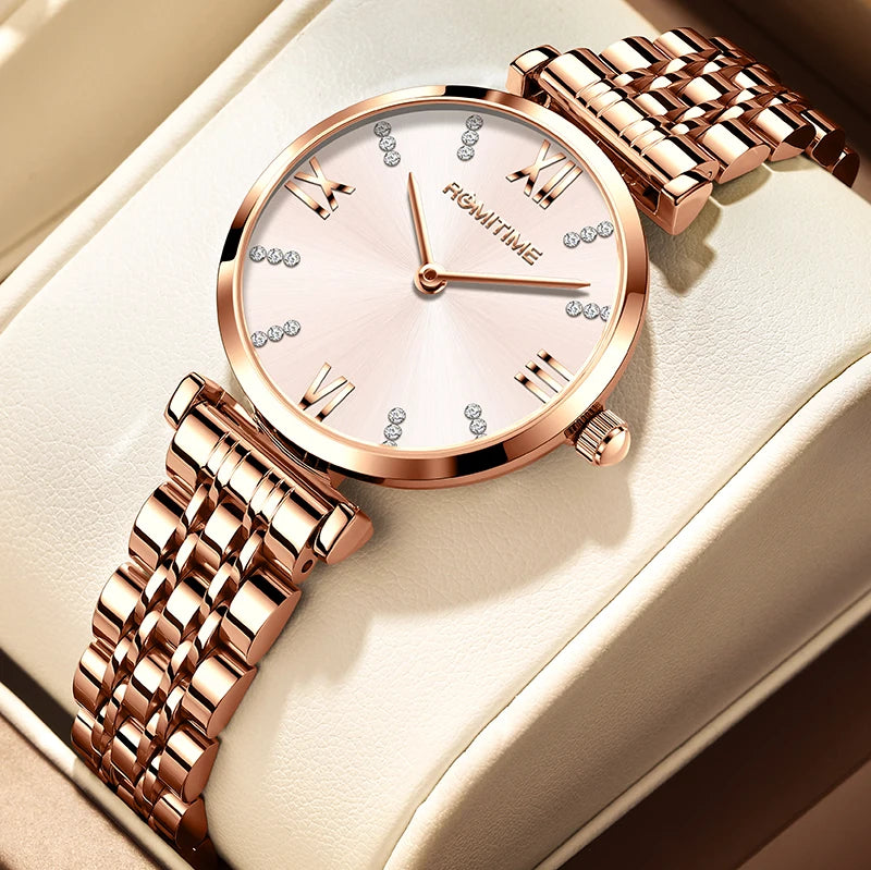 ROMITIME Women's Watch Luxury Elegant Trend Simple Waterproof Original Certification Stainless Steel Quartz Wrist watch