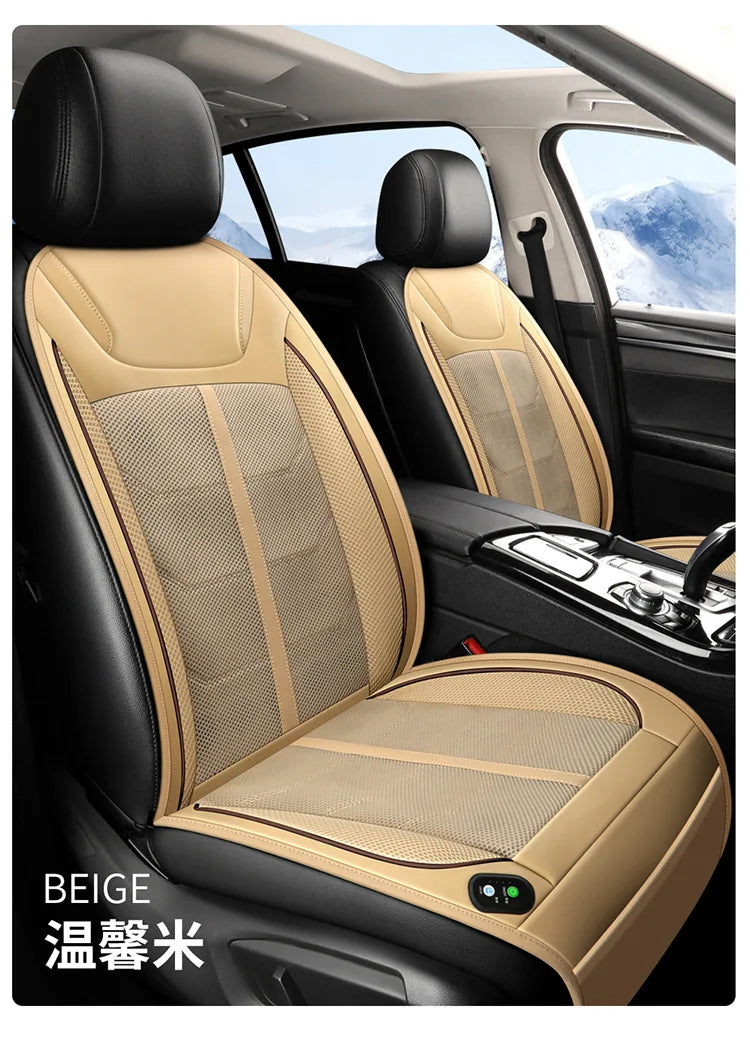 New Ventilated 12V 24V Cooling Car Seat Cushion Air Conditioned Heat Dissipation Ice Silk Pad Universal For Cars SUVs Trucks