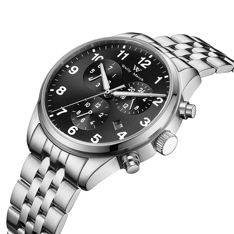 WM Watch Automatic Mechanical Watches Waterproof Multifunctional Business Men's Watches Watch Welly Merck Watch WM166M