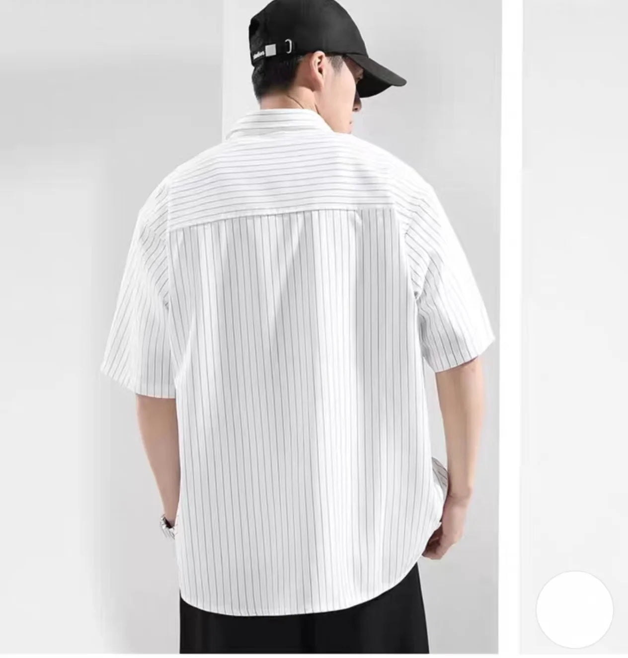 Striped Short-Sleeved Shirt for Men, Classic Summer Design, Casual and Comfortable Blouse