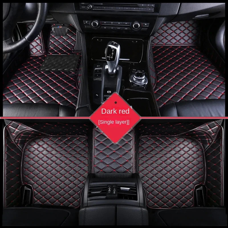 Car Floor Mats For Peugeot 206CC 206 CC T16 2000~2008 Leather Mat Carpets Rugs Protective Pad Set Interior Parts Car Accessories