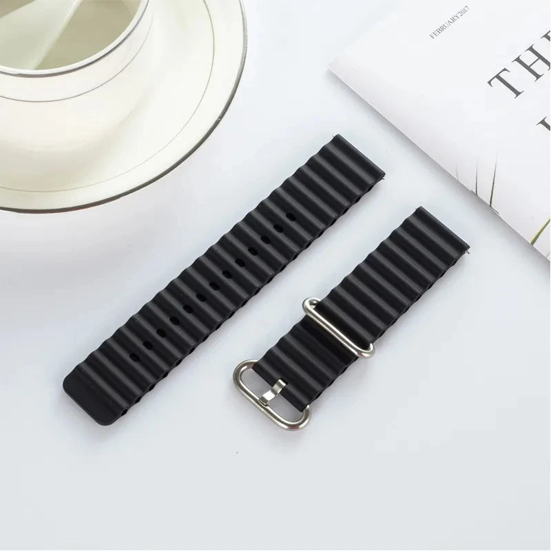 18mm 20mm 22mm Ocean Strap For Xiaomi Watch S3 S2 Mi Watch 2 Pro Sport Silicone Band For Garmin Venu 3S 2S Huawei GT4 41mm 46mm