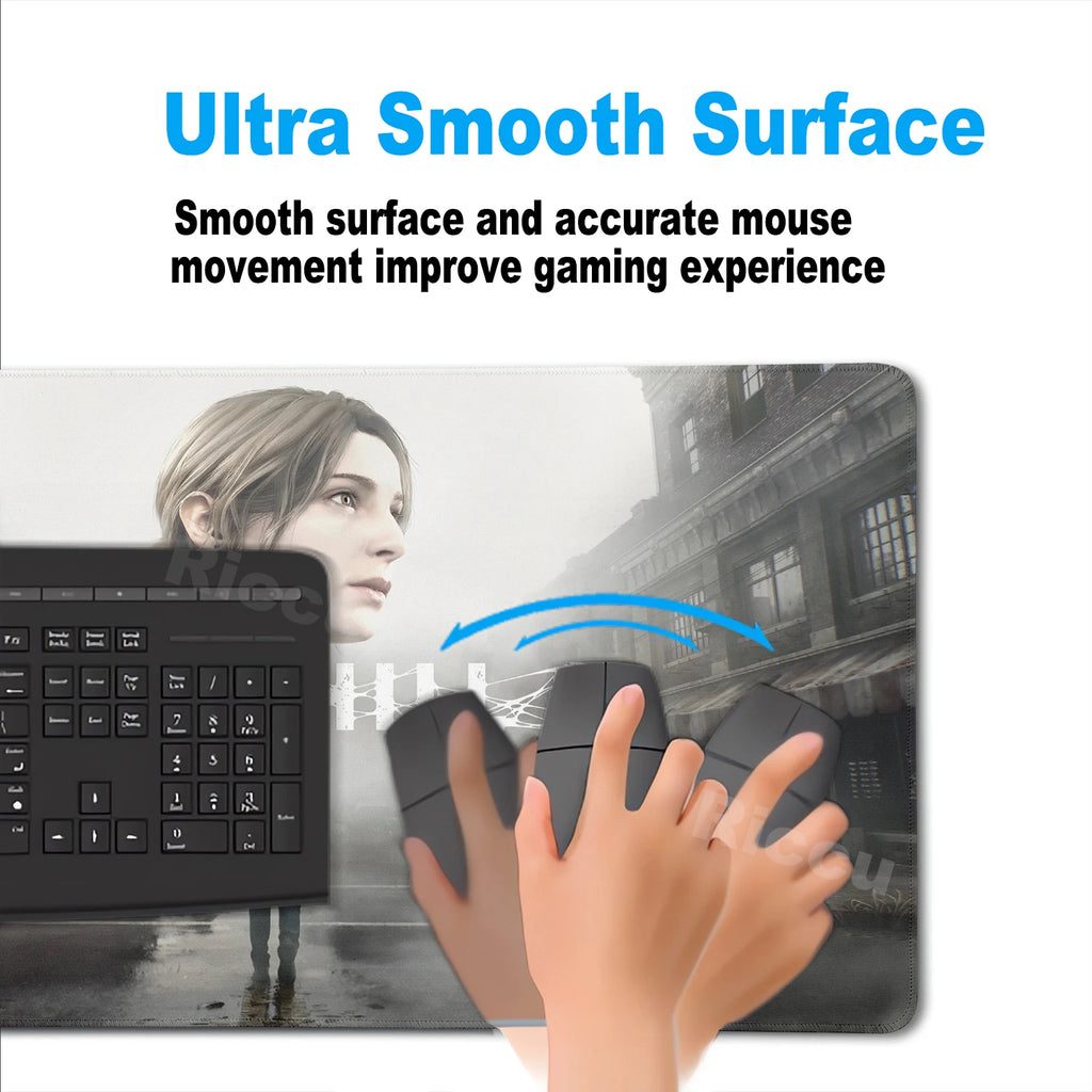 Game S_silent Hill Mouse Pad Large Gaming Extended Mat Gamer PC Mousepad Compute Keyboard Mousemat XXL Carpet Laptop accessories