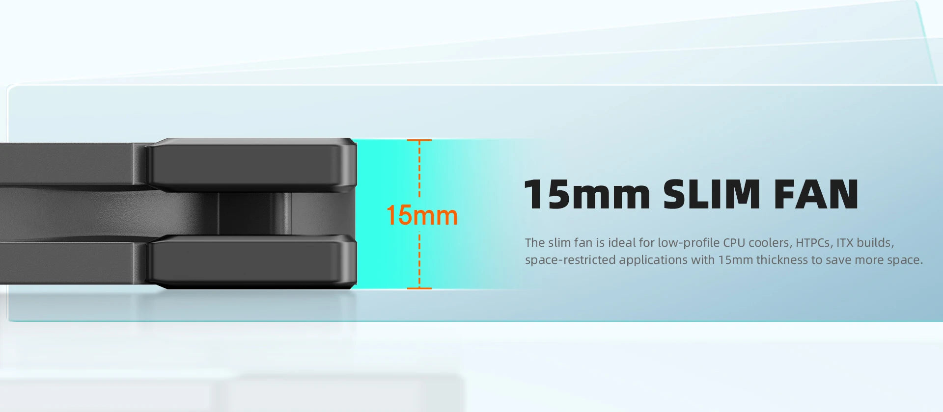 ID-COOLING TF-9215 9015 ARGB Super Slim Thinckness 15mm Ultra-Thin PWM Temperature Control 9cm Chassis Cooling Fan 5V RGB