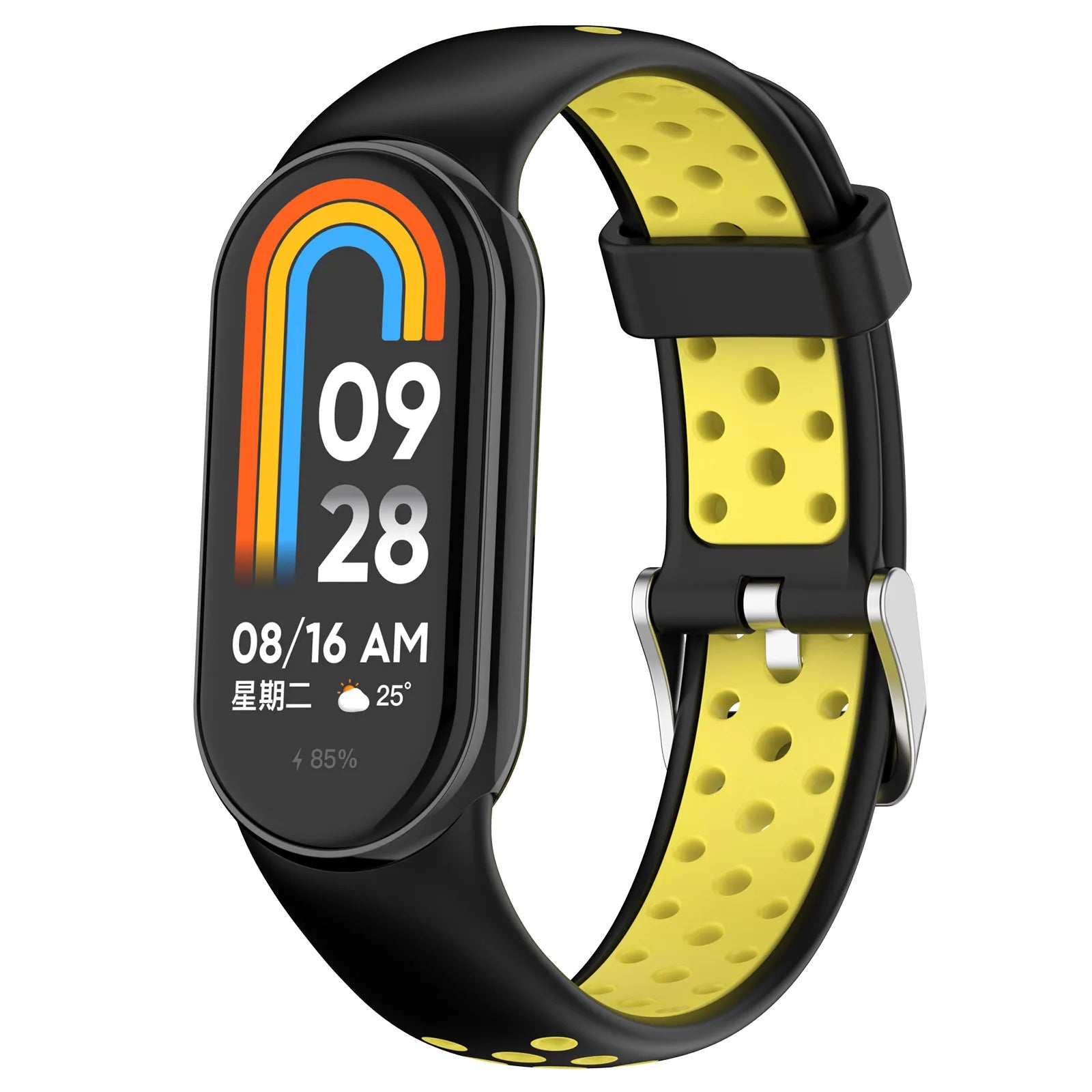 Silicone Watch Strap For Xiaomi Band 9 8 Two-Color Breathable Smart Watchband Replacement Bracelet for Xiaomi Mi Band 8 9 Strap