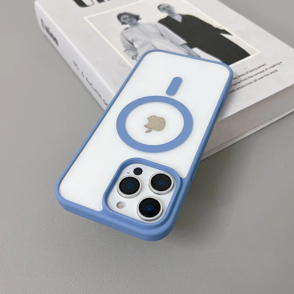 Luxury Original for Magsafe Transparent Phone Case For iPhone 16 Plus 15 ProMax 14 13 12 11 Mini Magnetic Protective Clear Cover