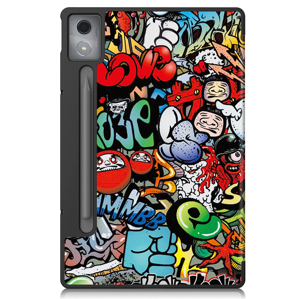 For Lenovo Xiaoxin Pad Pro 12.7 2025 Case Tri-Folding PU Leather Stand Tablet Cover for Xiaoxin Pad Pro 12.7 Inch 2025 TB-375FC