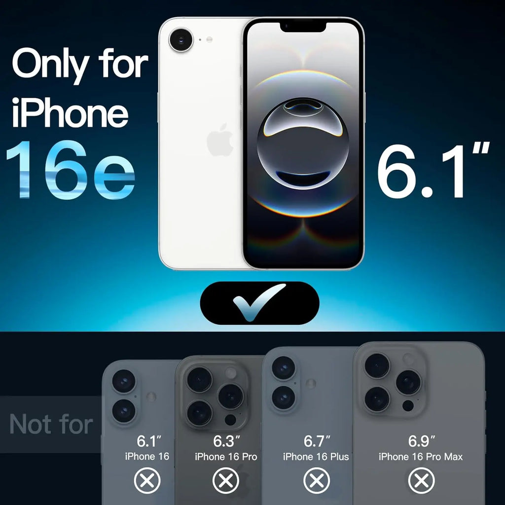 For iphone 16e tempered Glass protective film, scratch resistant and bubble free 6.1 inch 9H hardness glass Film