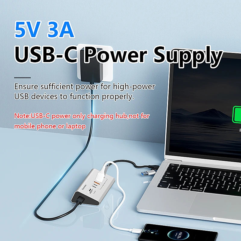 9 in 2 USB C Hub To USB 3.2 Aluminum Docking Station 10Gbps Type C 3.2 Splitter with SD/TF Card Reader for PC Laptop Tablet