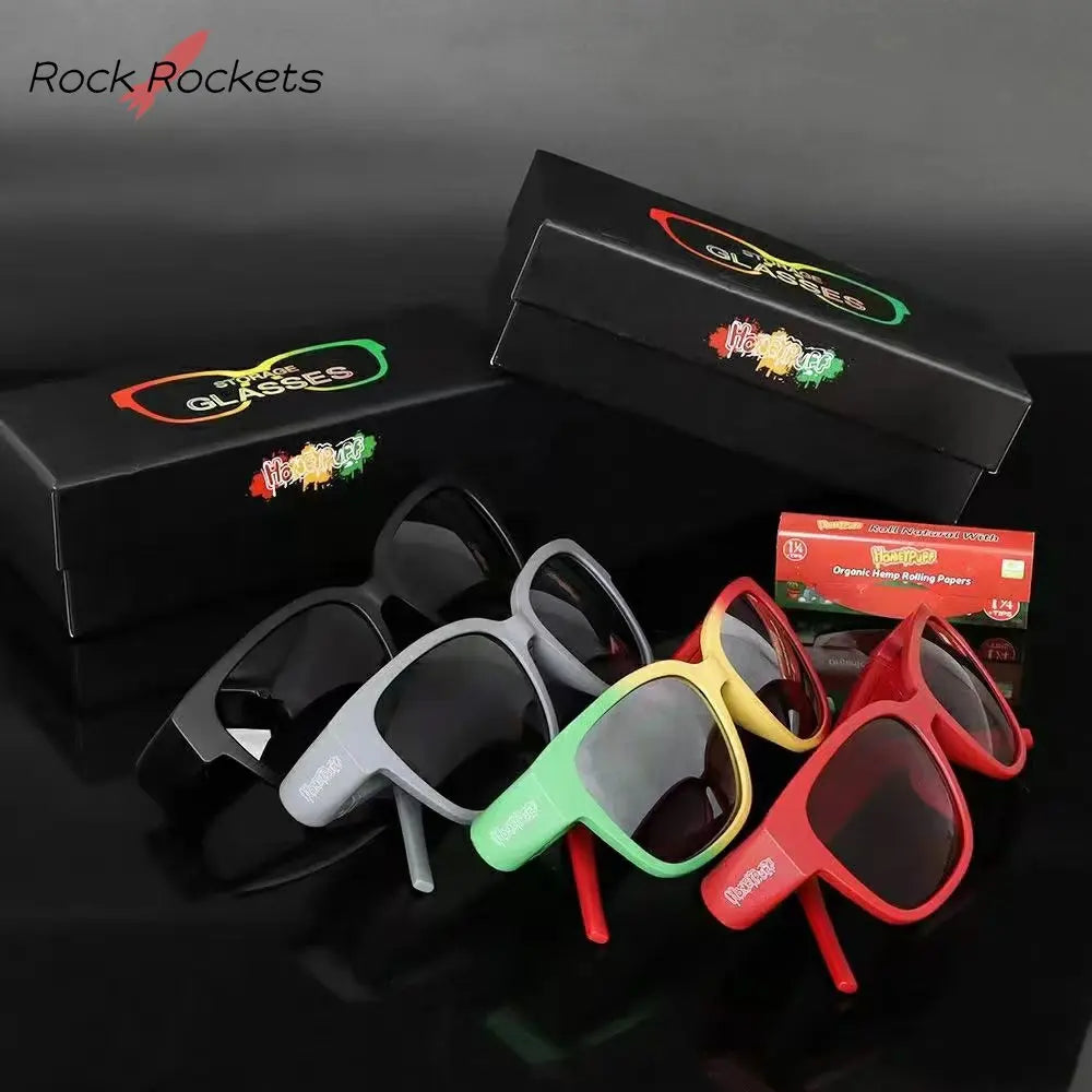R&R New Design Glasses Holder Horn Tube Removable Sunglasses Hidden Tapered Roll Paper Storage Smoking Accessories Gadgets Men