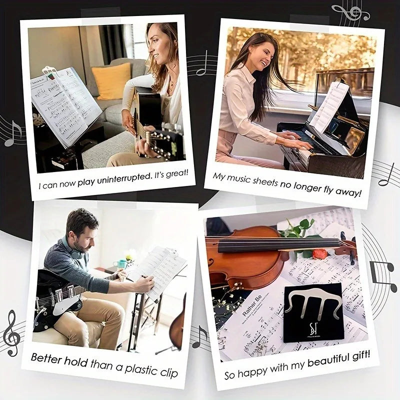 1pc Large Music Book Clip - Effortlessly Holds and Displays Sheet Music for Easy Reading, Perfect for Piano, Guitar, and So On