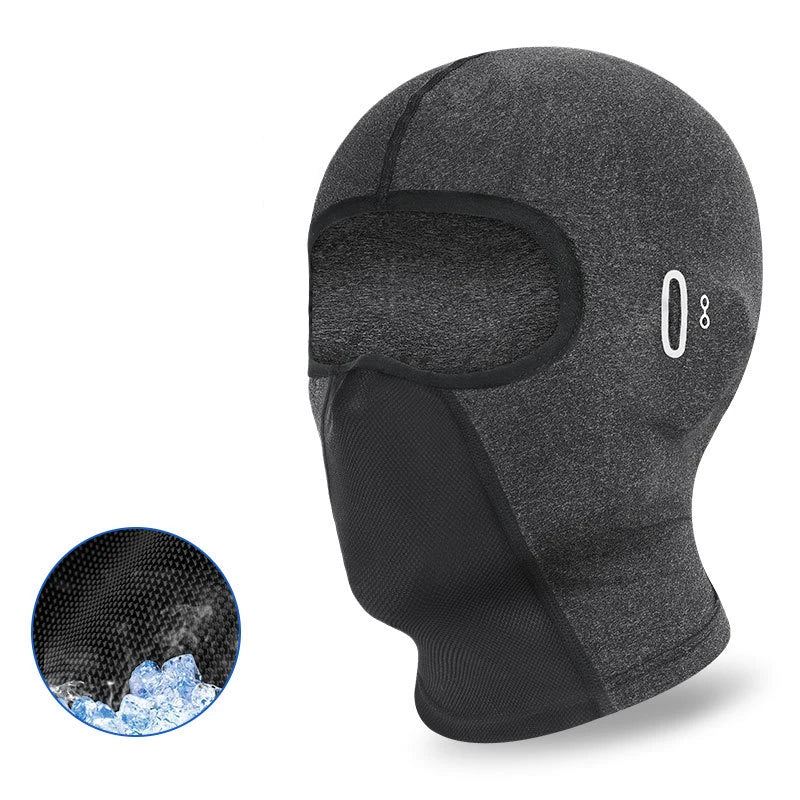 UV Protection Full Face Mask Hiking Ice Silk Sun Hat Men Women Balaclava Sunglasses Holes Scarf Cooling Cycling Face Cover Beach