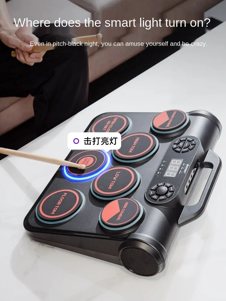 Electronic Drum  Kit Professional  Set Portable Beater Pad Adult And Children Beginner Home Electronic Drum Gift