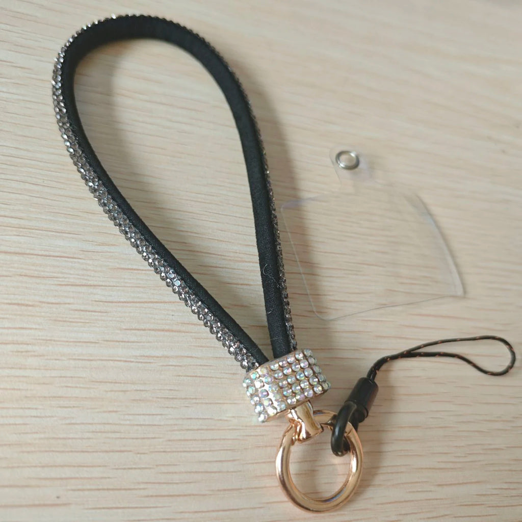 Mobile Phone Charm Lanyard Luxury Rhinestone Wrist Key Chain High-end Diamond-encrusted Bracelet Reinforced Cellphone Cord Strap