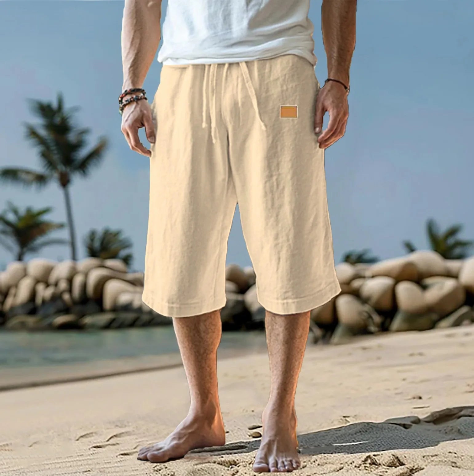 2026 New Men's Cotton Linen Pants Male Autumn New Breathable Solid Color Linen Trousers Fitness Streetwear S-3XL cropped pants