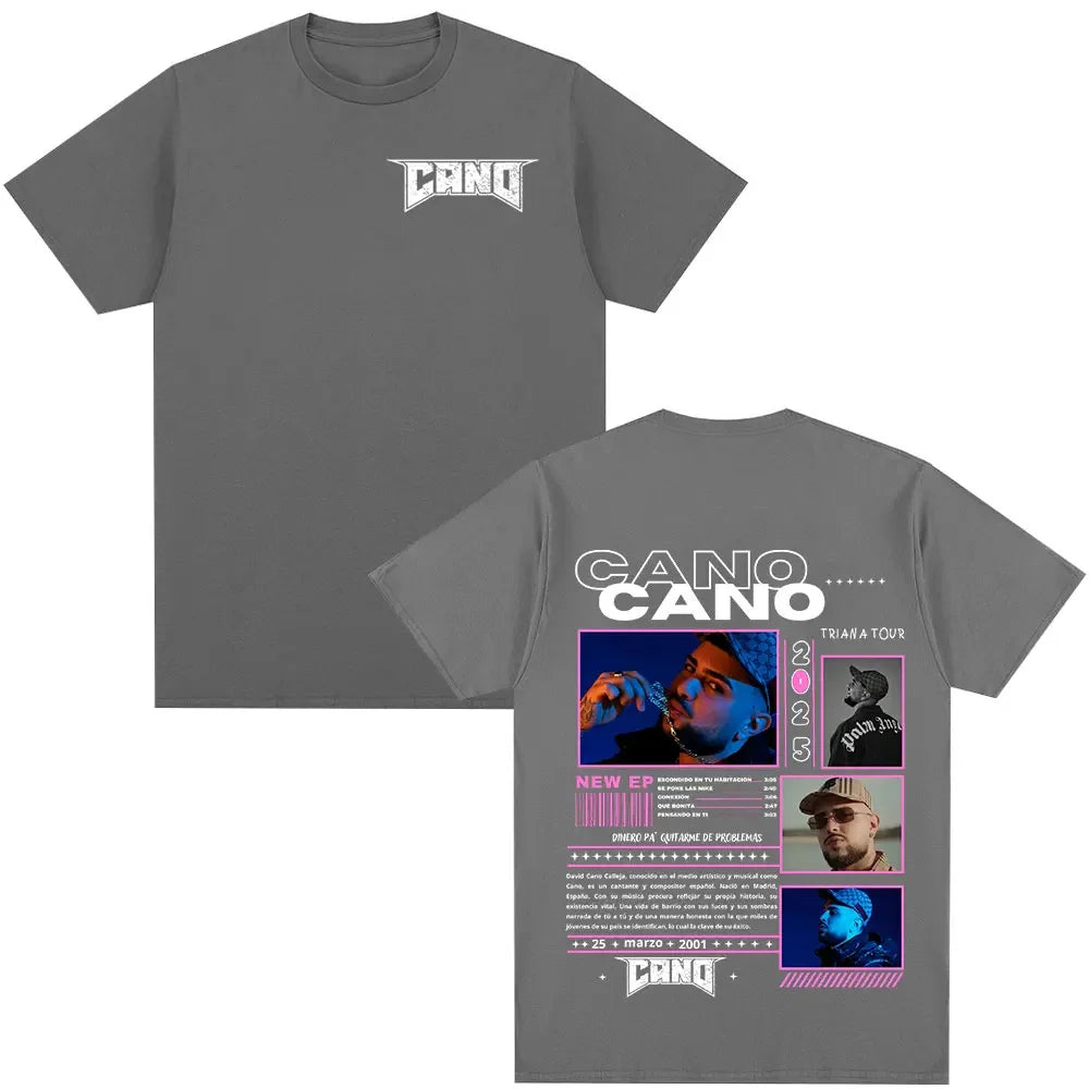 Rapper Cano Triana Tour Merch T-shirts Men Women Fashion Hip Hop T Shirt Comfort Casual Short Sleeve T-shirt