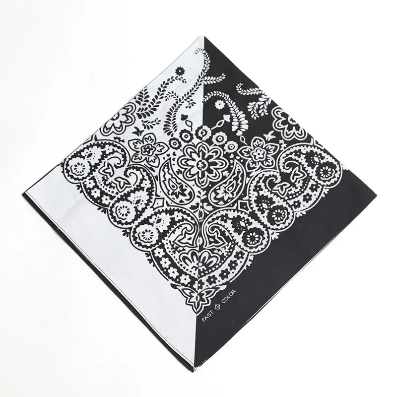 Hip Hop Kerchief Bohemian Print Bandana Paisley Pattern Headbands Outdoor Unisex Headband Wrist Wraps Face Mask Handkerchief