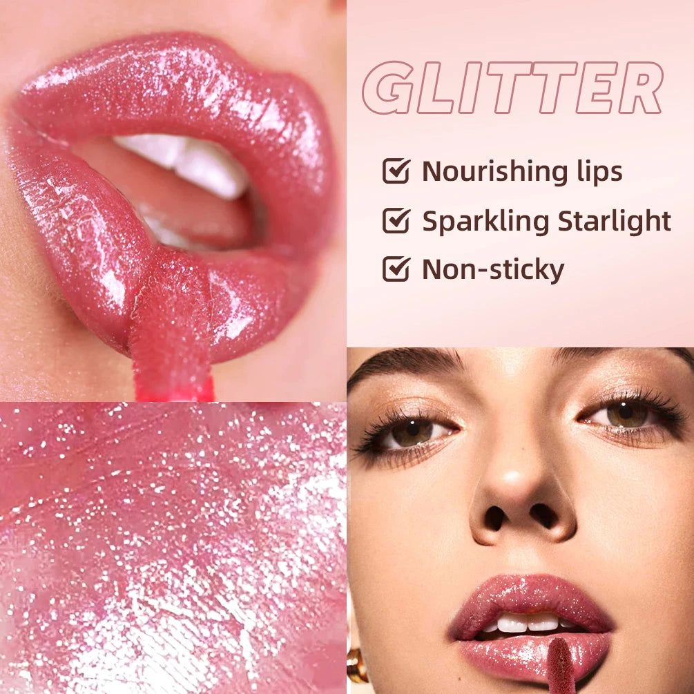 6 Colors Glitter Lipstick Long Lasting Diamond Pearlescent Metallic Lipgloss Black Matte Liquid Lipstick Women Lip Tint Makeup