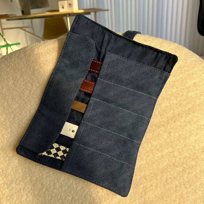 Watch Band Roll Organizer With 5 Slots Storage Box Watch Strap Smart Watch Storage Bag Leather Handmade Travel Case storage bag