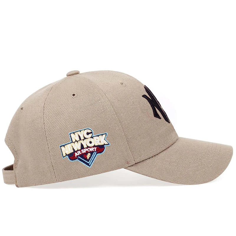 Unisex Letter NG Embroidery Side NYC NEW WORK Baseball Caps Spring and Autumn Outdoor Adjustable Casual Hats Sunscreen Hat