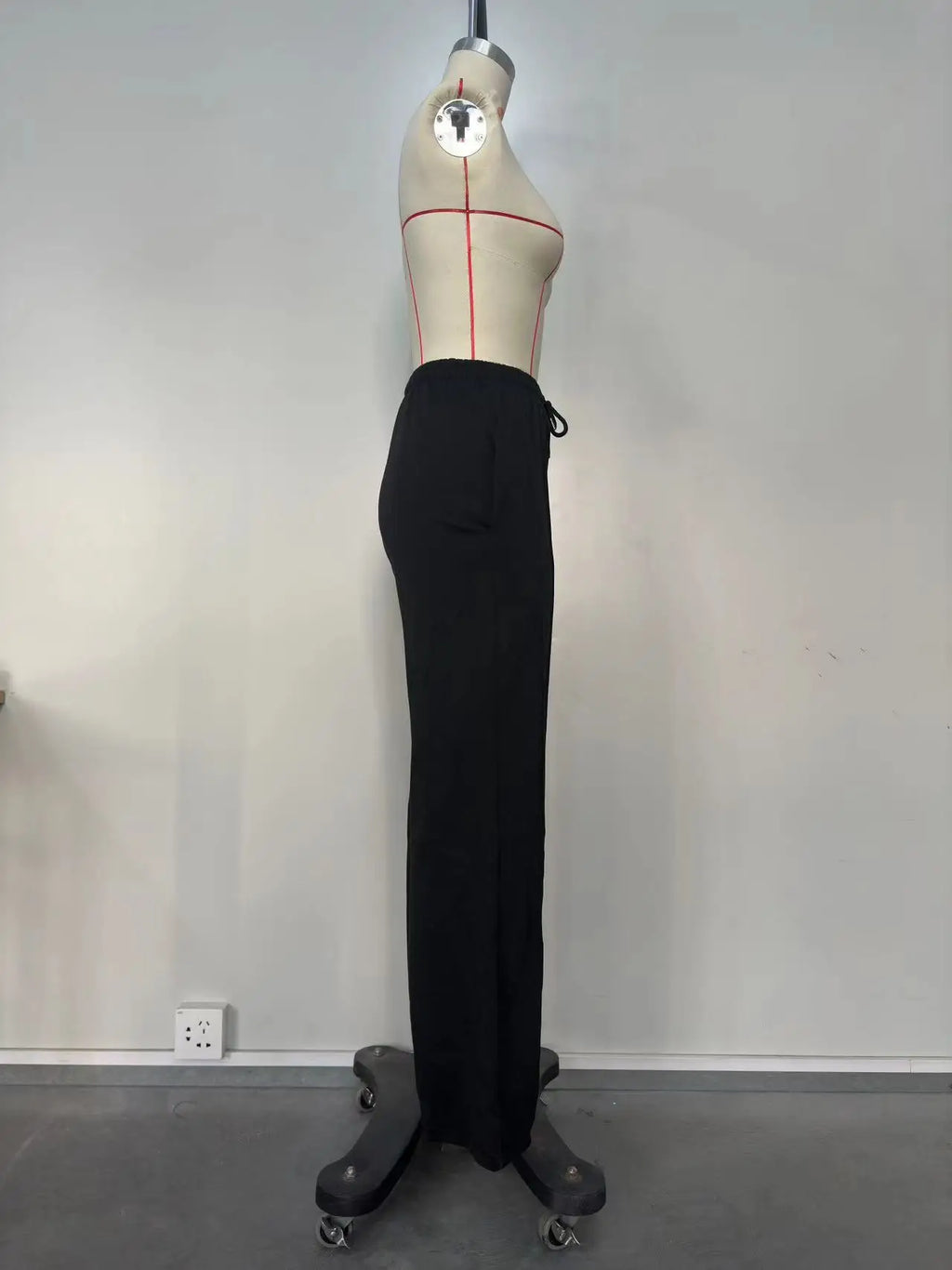 Women Pants Lace Up Ankle Length Loose Pants High Waist Zipper Capris Tracksuit Elegant Party Y2k Mom Pockets Streetwear Casual