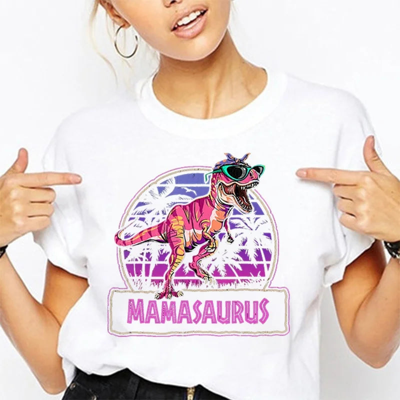 Mother'S Day Mamasaurus Dinosaur T-Shirt Men Women Fashion Harajuku T Shirt Summer Cool Short Sleeve Hip Hop Top Tee