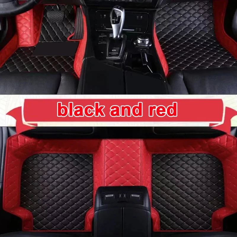 Car Floor Mats For Peugeot 206CC 206 CC T16 2000~2008 Leather Mat Carpets Rugs Protective Pad Set Interior Parts Car Accessories