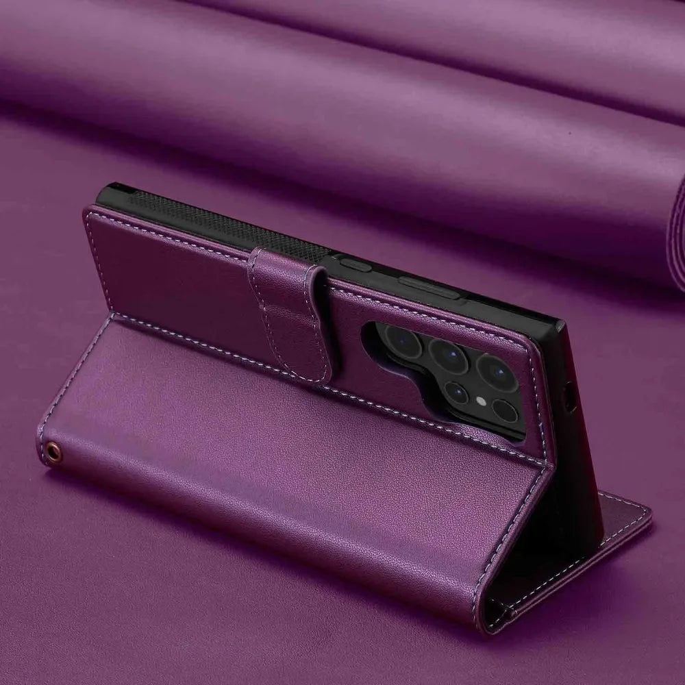 Detachable Wallet Case For Samsung Galaxy S25 Ultra S24 FE S23 + Plus Card Holder Kickstand Shockproof Wrist Strap Flip Cover
