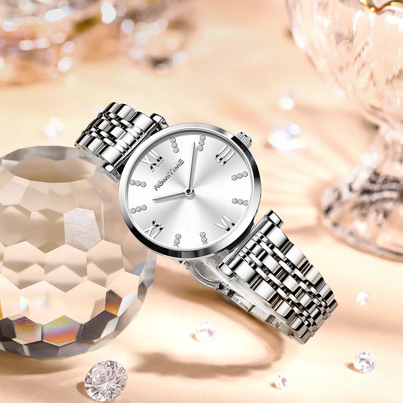 ROMITIME Women's Watch Luxury Elegant Trend Simple Waterproof Original Certification Stainless Steel Quartz Wrist watch