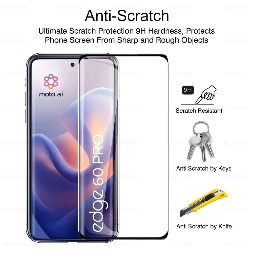 9H Curved Glass For Motorola Edge 60 Pro Screen Protector Moto Edge60 Fusion Tempered Glass MotoEdge60 5G 2025 Phone Camera Film