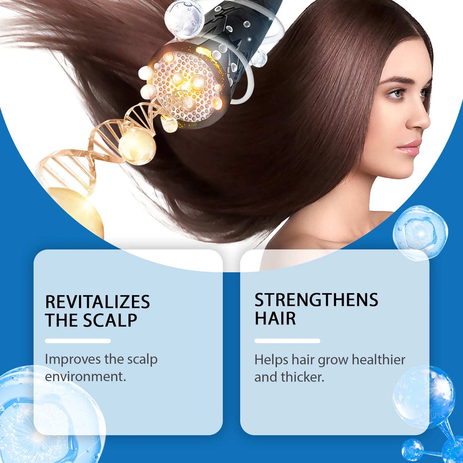 Rosemary Hair Serum Relax Scalp Stimulate Follicles Promote Hair Growth Roller Frizzy Split Ends Damaged Hair Repair Essence Oil