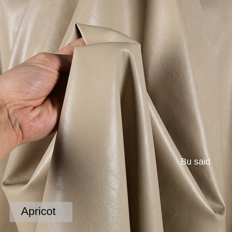 PU Soft Leather Fabric Artificial Leather Waterproof Micro Elastic Clothing Bag Designer Cloth Apparel Diy Sewing