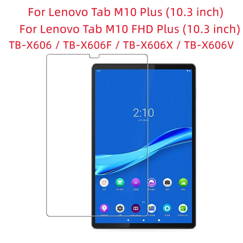 For Lenovo Tab M10 FHD Plus 10.3 Inch Tempered Glass Screen Protector TB-X606 TB-X606F TB-X606X TB-X606V Tablet HD Clear Film