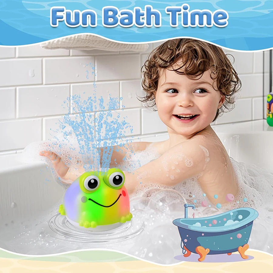Baby Bath Toys Toddler Bath Toys for Kids Light Up Whale Bath Toys Sprinkler Pool Water Table Infant Toys Bathtub Fountain Toy