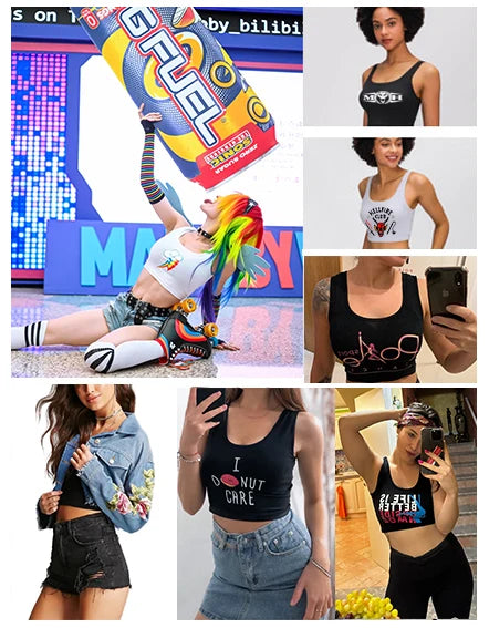 Beauty Strength Pride Design Pole Dancing Training Crop Top Pole Dancer Fitness Workout Sexy Tank Top Girl's Gym Cotton Camisole