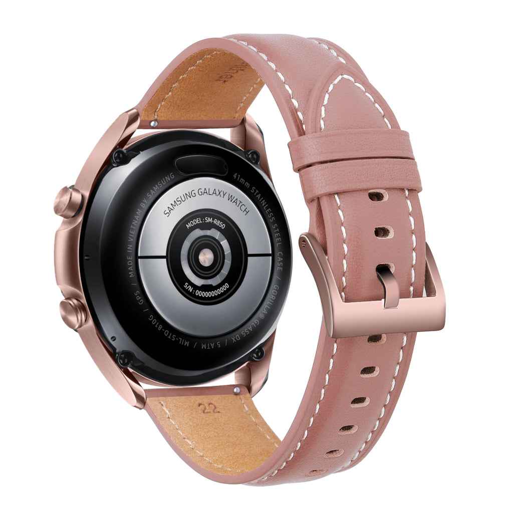 20mm Leather Strap for Samsung Galaxy Watch 3 41 45mm Active 2 Gear S3 22mm Bracelet For Huawei Watch GT2 46mm Replacement Band