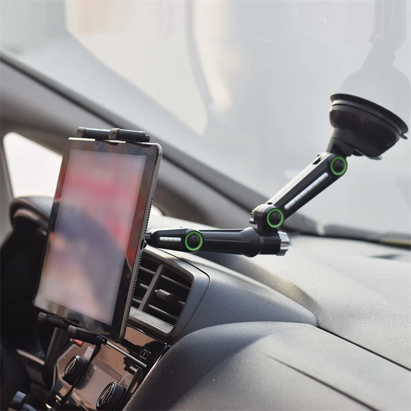 Car Tablet Holder Long Arm Suction Cup Mount For IPad Pro Air 4-13inch For Xiaomi Tablet SUV Truck Windshield Window