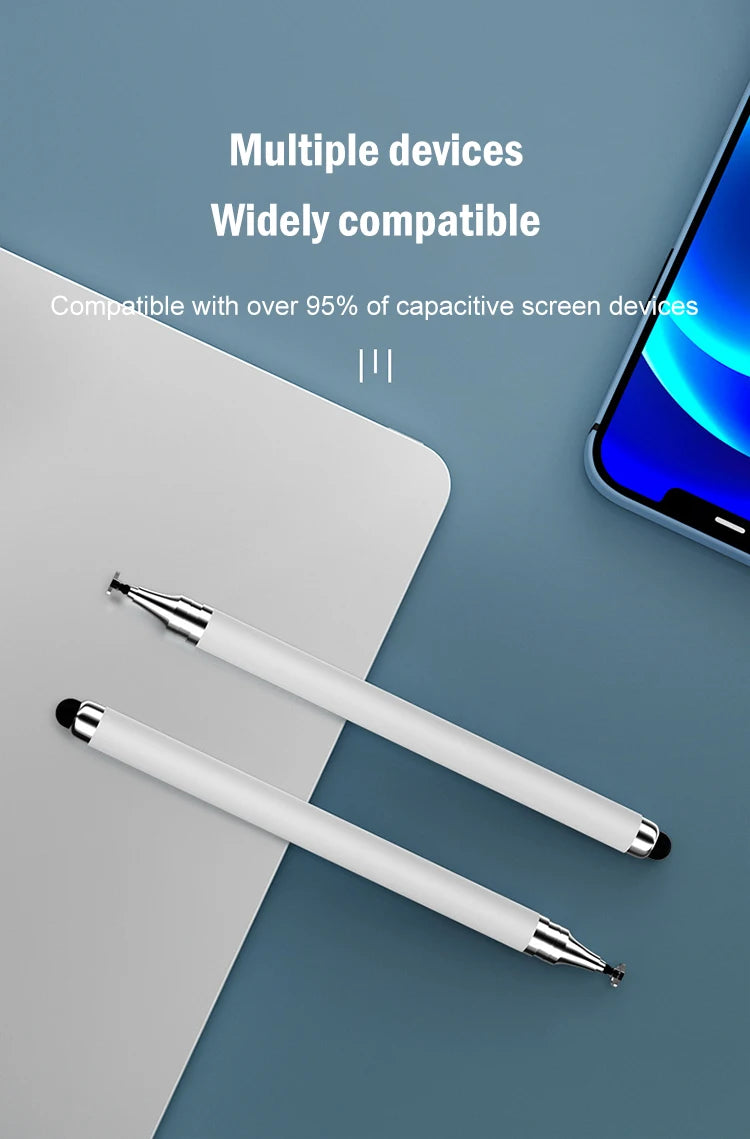Dual-head Capacitive Pen Disc Silicone Head Dual-purpose Stylus PaintingOffice Retouching Mobile Phone Tablet Pen Capacitive Pen