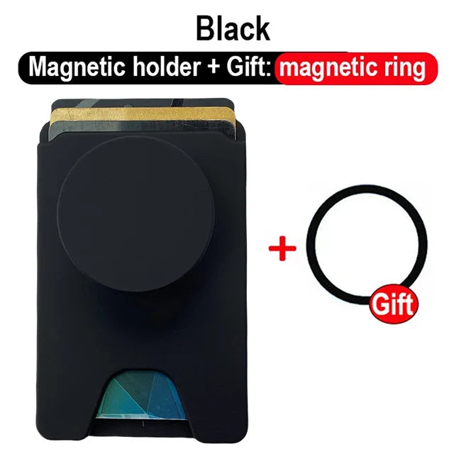 Grippopso Universal Magnetic Phone Card Holder With Griptok Phone Card Case Wallet Socket Phones Wallet And Magnetic Ring