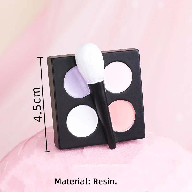Lovely Girls Birthday Party Cosmetics Cake Toppers Lipstick Perfume Bottle Eyeshadow Box For Lady Mom Cupcake Decor Supplies Set