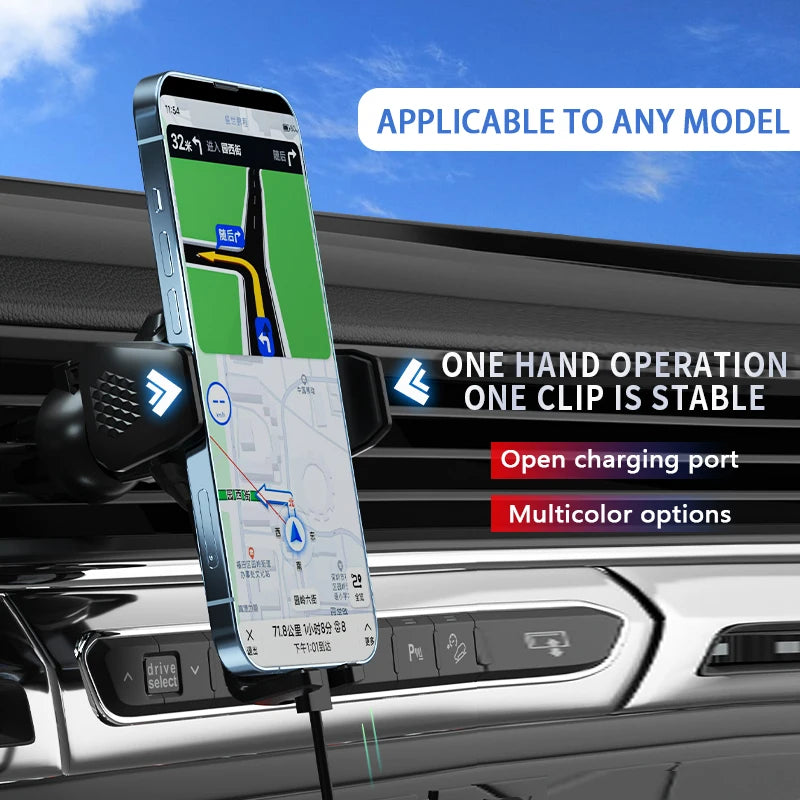 For ZEEKR X 2023 2024 Car Phone Holder Center Screen Fixed Bracket Fast Wireless Charging Stand Mobile Phone Mounts Accessories