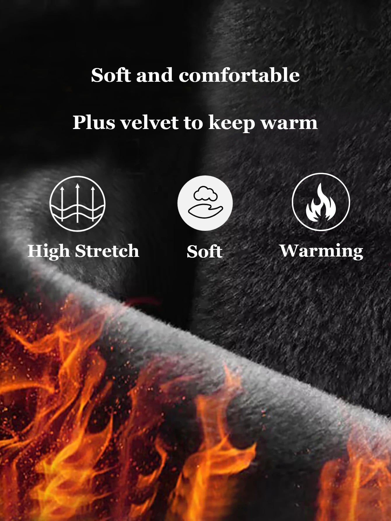 Autumn Winter 1PACK Women's Black White Thick Strip Velvet Thickened Sexy Tight Legging Casual Sports Elegant Fitness Yoga Pants