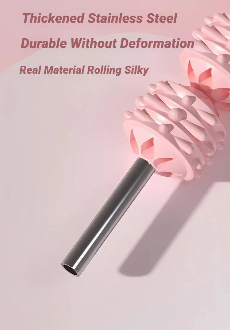 4 Ball Roller Muscles Massage Stick Relaxation Yoga Fitness Wolf Tooth Fascia For Calves Thighs Quadriceps Arms Forearms